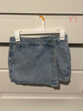 Light Wash Denim Mini Skirt